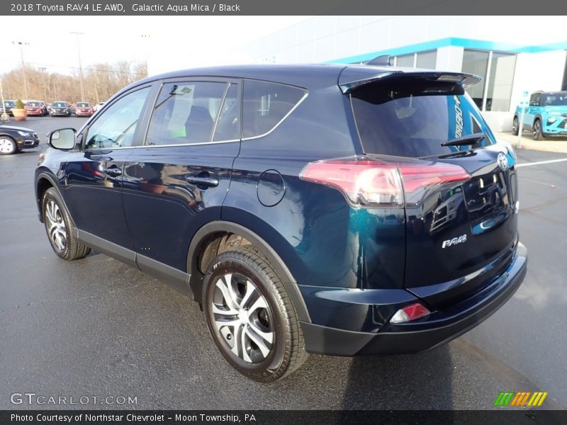 Galactic Aqua Mica / Black 2018 Toyota RAV4 LE AWD