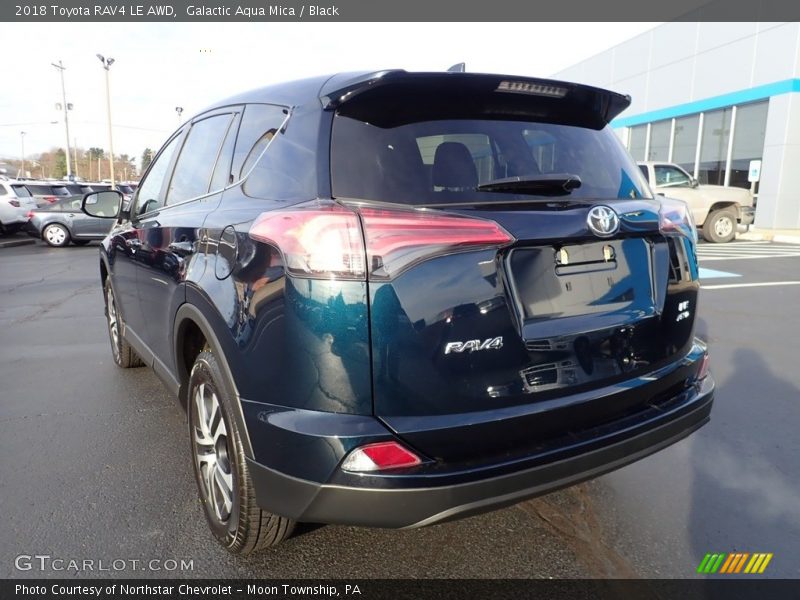 Galactic Aqua Mica / Black 2018 Toyota RAV4 LE AWD