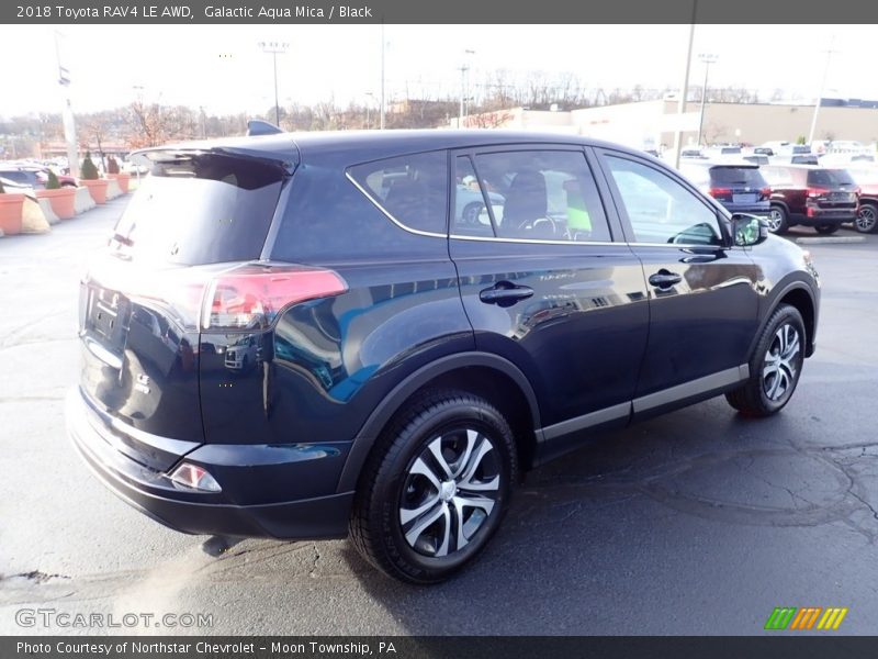 Galactic Aqua Mica / Black 2018 Toyota RAV4 LE AWD