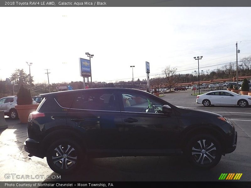 Galactic Aqua Mica / Black 2018 Toyota RAV4 LE AWD