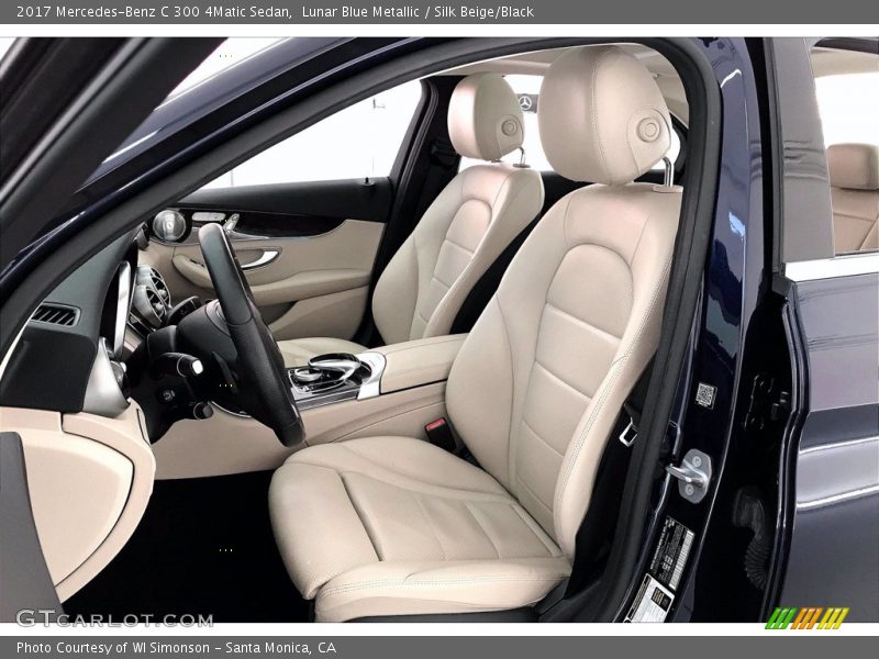 Lunar Blue Metallic / Silk Beige/Black 2017 Mercedes-Benz C 300 4Matic Sedan