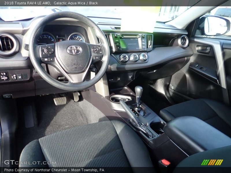 Galactic Aqua Mica / Black 2018 Toyota RAV4 LE AWD