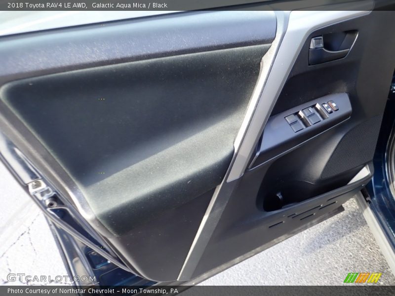 Galactic Aqua Mica / Black 2018 Toyota RAV4 LE AWD