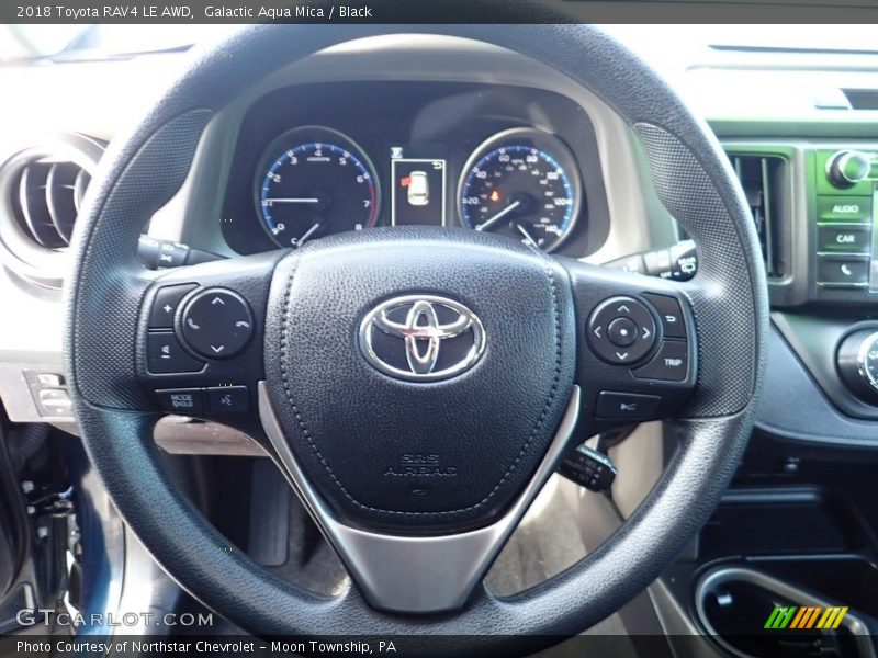 Galactic Aqua Mica / Black 2018 Toyota RAV4 LE AWD