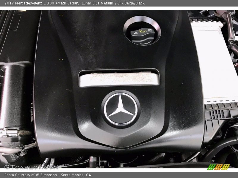 Lunar Blue Metallic / Silk Beige/Black 2017 Mercedes-Benz C 300 4Matic Sedan