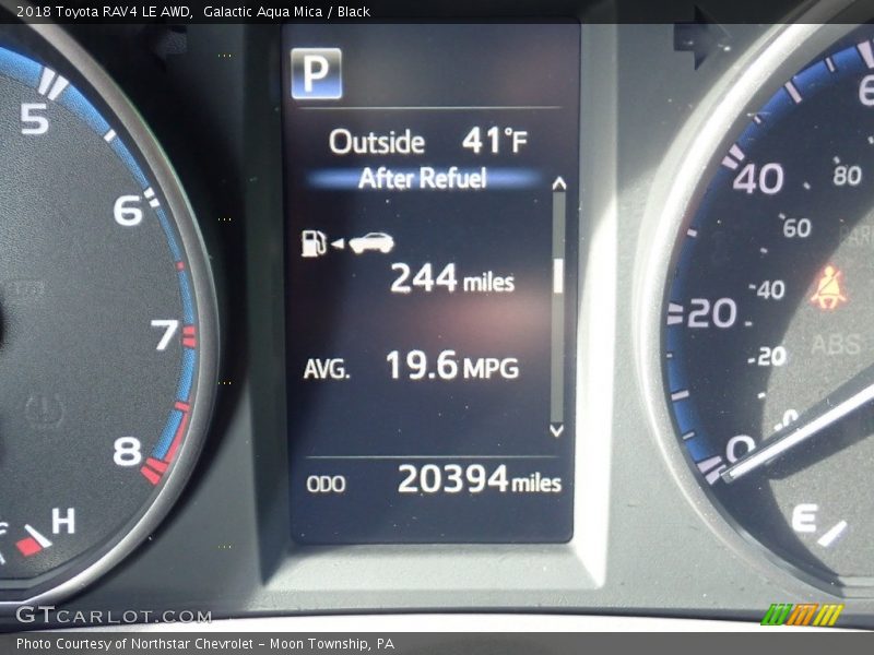 Galactic Aqua Mica / Black 2018 Toyota RAV4 LE AWD