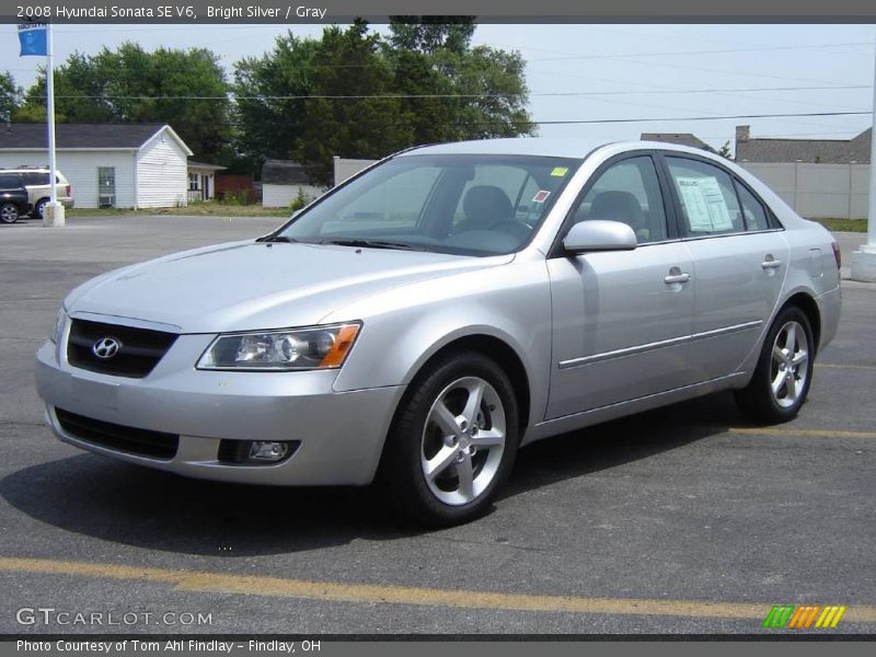 Bright Silver / Gray 2008 Hyundai Sonata SE V6