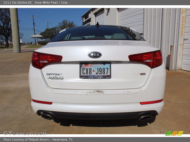 Snow White Pearl / Gray 2011 Kia Optima EX