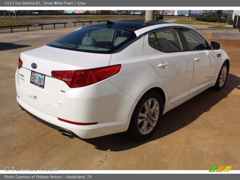 Snow White Pearl / Gray 2011 Kia Optima EX