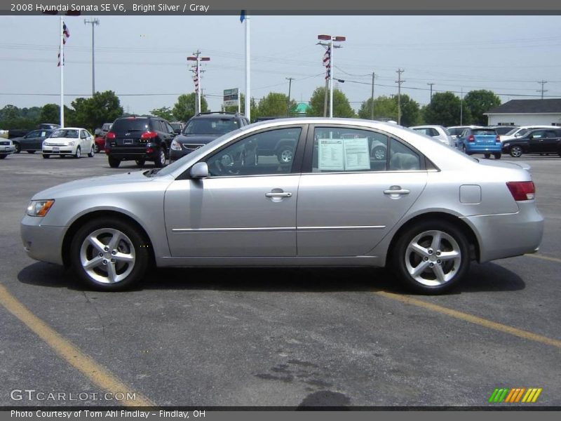 Bright Silver / Gray 2008 Hyundai Sonata SE V6