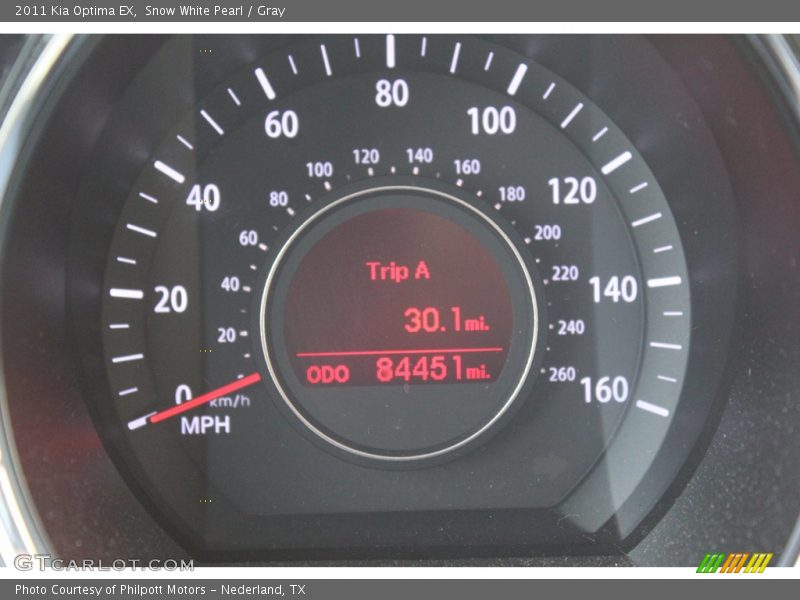 Snow White Pearl / Gray 2011 Kia Optima EX