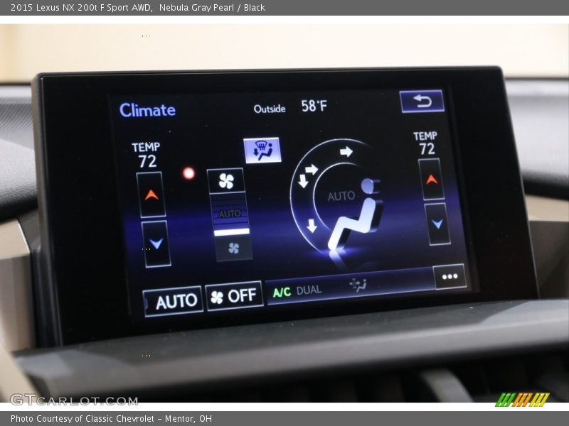 Nebula Gray Pearl / Black 2015 Lexus NX 200t F Sport AWD