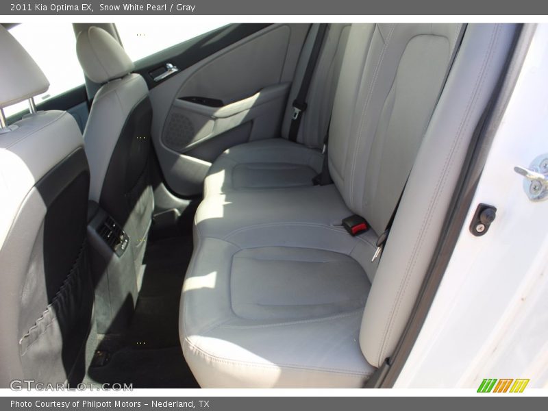 Snow White Pearl / Gray 2011 Kia Optima EX