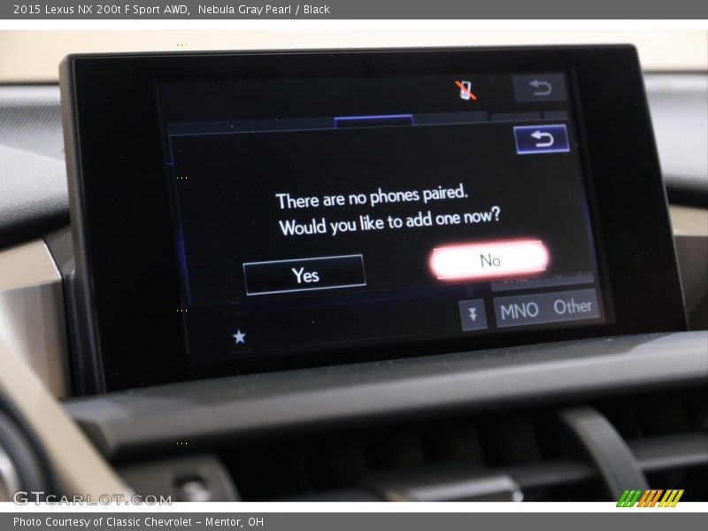Nebula Gray Pearl / Black 2015 Lexus NX 200t F Sport AWD