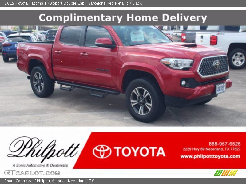Barcelona Red Metallic / Black 2019 Toyota Tacoma TRD Sport Double Cab