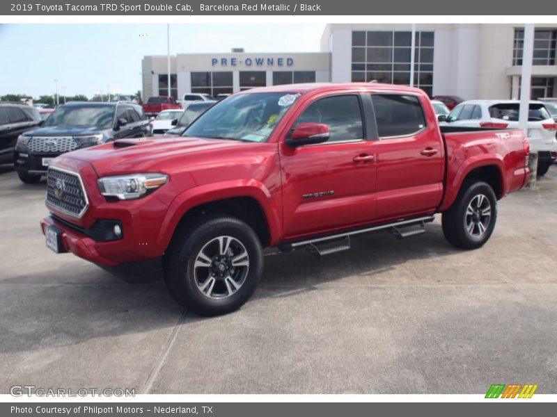 Barcelona Red Metallic / Black 2019 Toyota Tacoma TRD Sport Double Cab