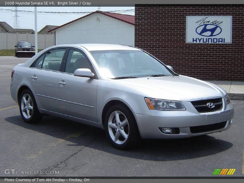 Bright Silver / Gray 2008 Hyundai Sonata SE V6