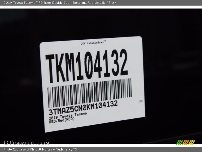 Barcelona Red Metallic / Black 2019 Toyota Tacoma TRD Sport Double Cab
