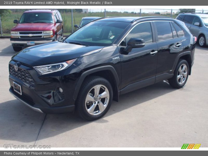 Midnight Black Metallic / Black 2019 Toyota RAV4 Limited AWD Hybrid