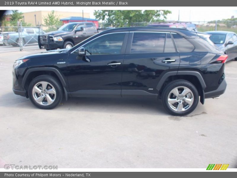 Midnight Black Metallic / Black 2019 Toyota RAV4 Limited AWD Hybrid