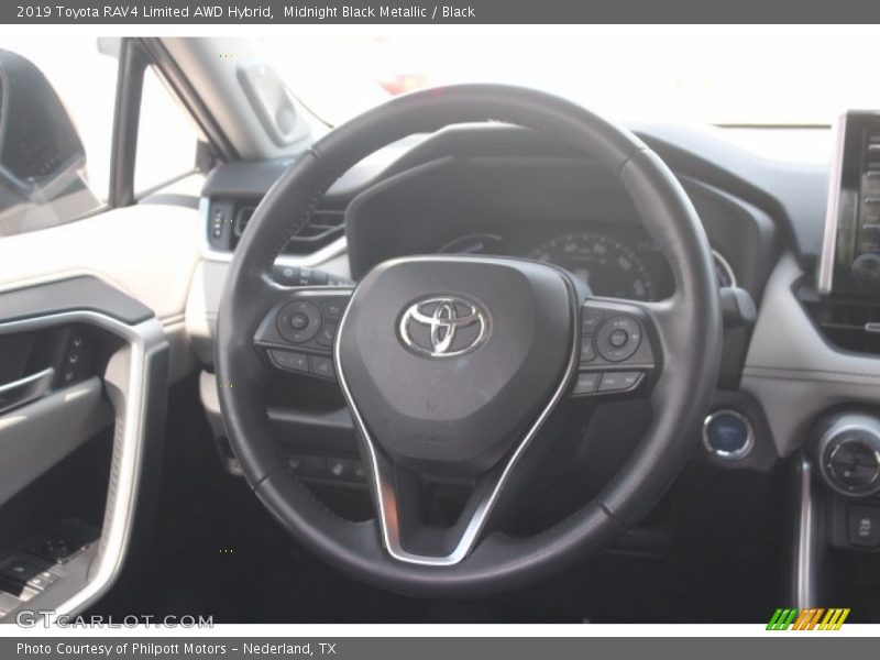 Midnight Black Metallic / Black 2019 Toyota RAV4 Limited AWD Hybrid