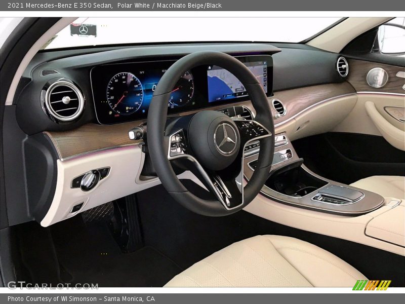 Polar White / Macchiato Beige/Black 2021 Mercedes-Benz E 350 Sedan