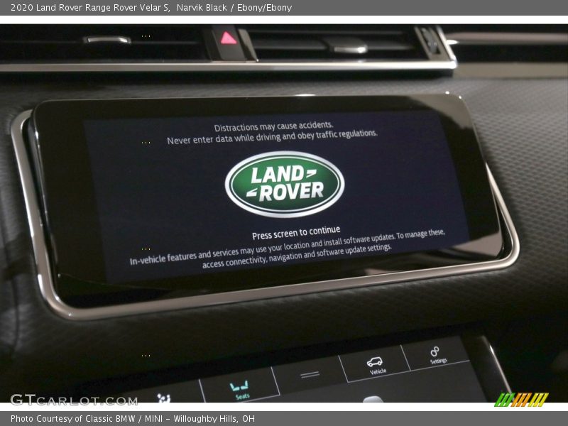 Narvik Black / Ebony/Ebony 2020 Land Rover Range Rover Velar S