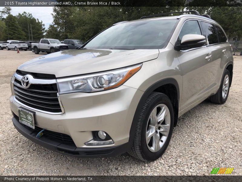 Creme Brulee Mica / Black 2015 Toyota Highlander Limited AWD