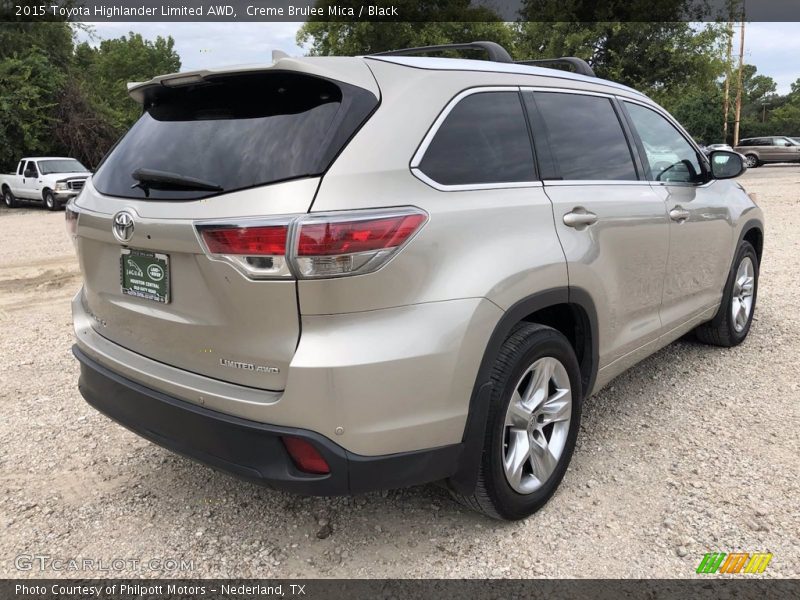 Creme Brulee Mica / Black 2015 Toyota Highlander Limited AWD