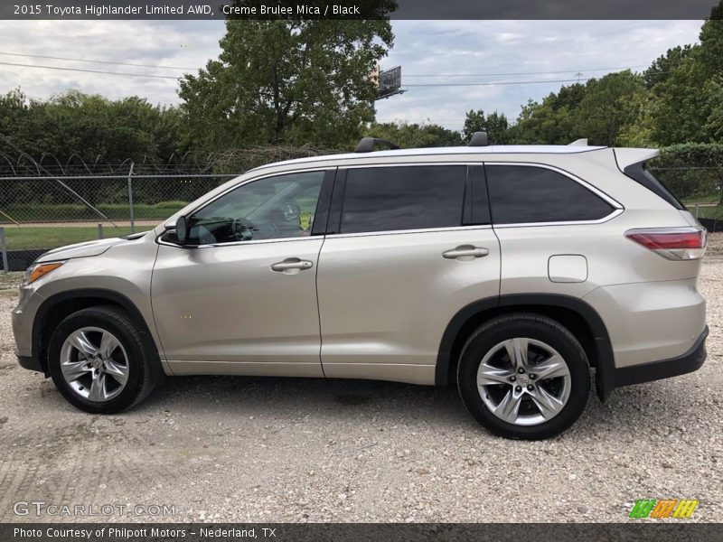Creme Brulee Mica / Black 2015 Toyota Highlander Limited AWD