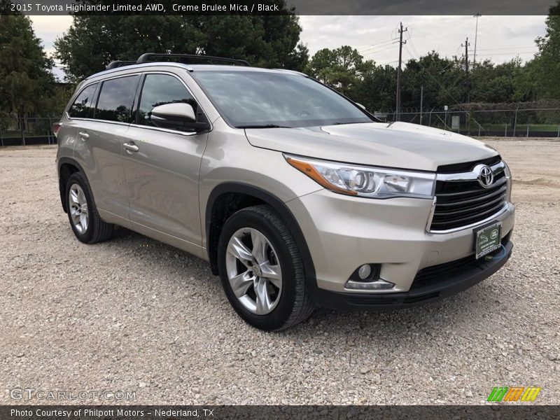 Creme Brulee Mica / Black 2015 Toyota Highlander Limited AWD
