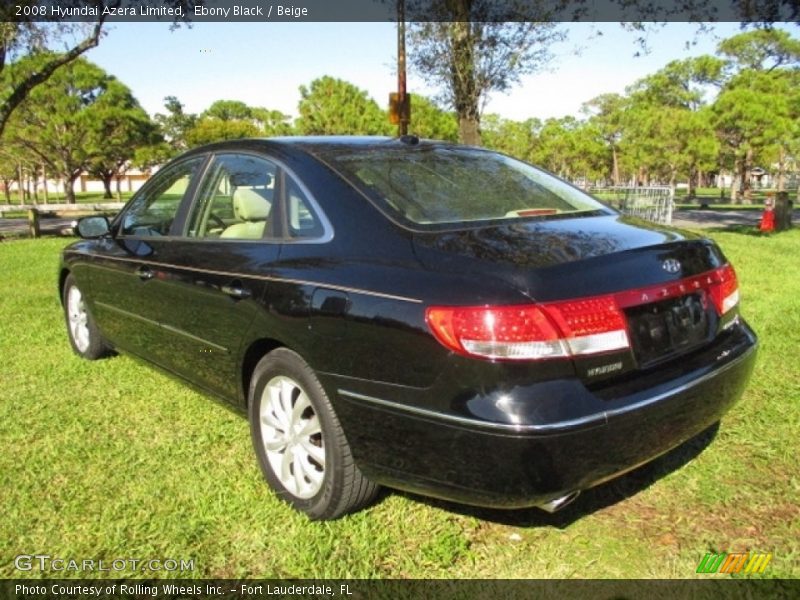 Ebony Black / Beige 2008 Hyundai Azera Limited