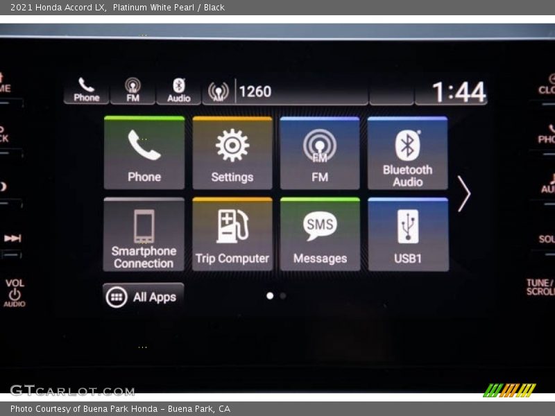 Platinum White Pearl / Black 2021 Honda Accord LX