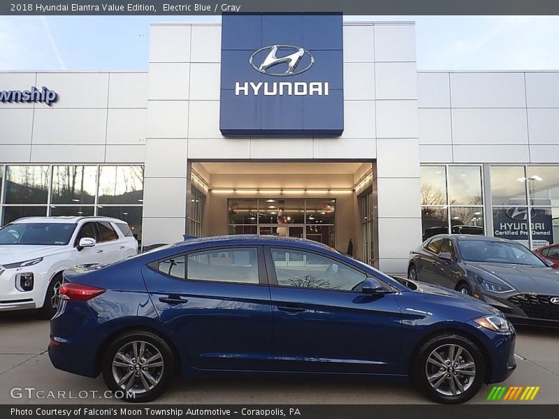 Electric Blue / Gray 2018 Hyundai Elantra Value Edition