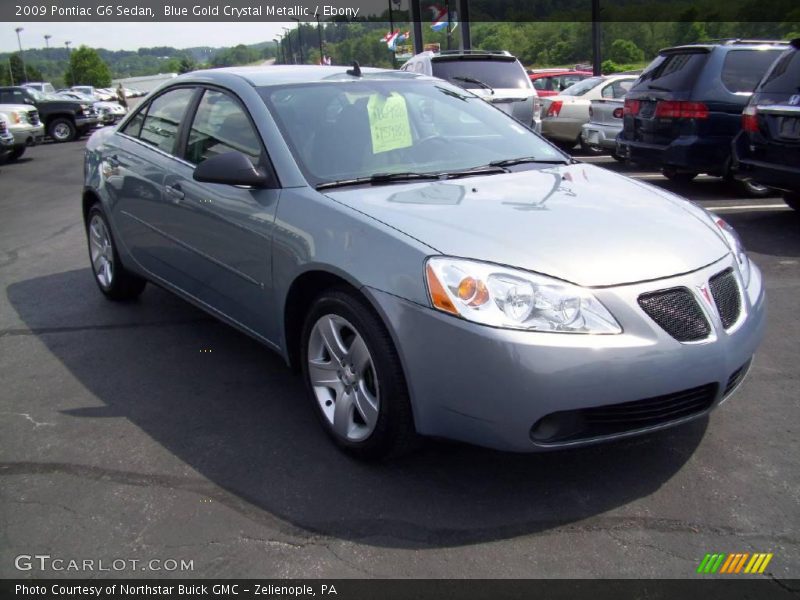 Blue Gold Crystal Metallic / Ebony 2009 Pontiac G6 Sedan