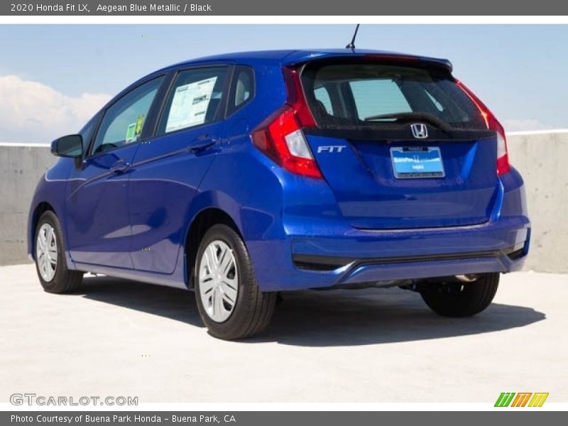 Aegean Blue Metallic / Black 2020 Honda Fit LX