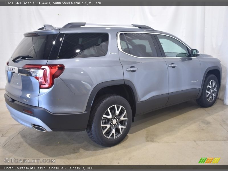 Satin Steel Metallic / Jet Black 2021 GMC Acadia SLE AWD