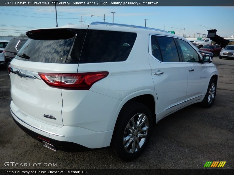Summit White / High Country Jet Black/­Loft Brown 2021 Chevrolet Traverse High Country
