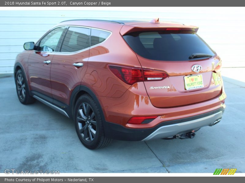 Canyon Copper / Beige 2018 Hyundai Santa Fe Sport 2.0T