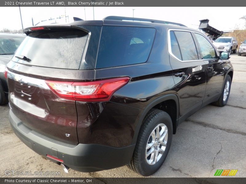 Black Cherry Metallic / Jet Black 2021 Chevrolet Traverse LT AWD