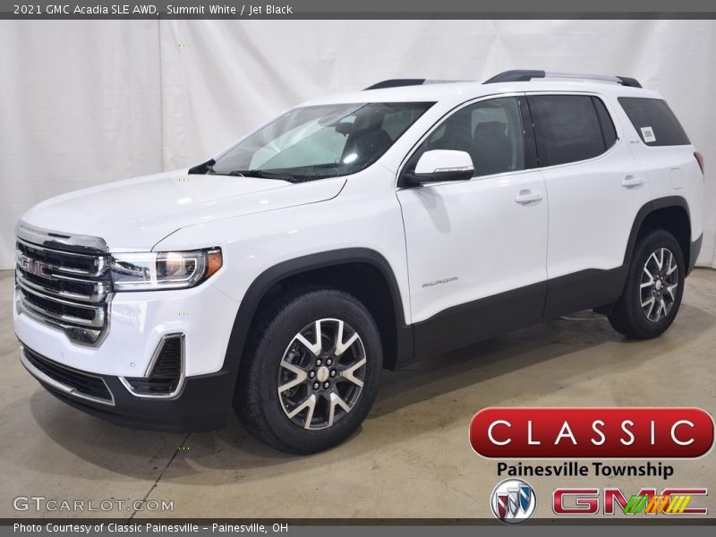 Summit White / Jet Black 2021 GMC Acadia SLE AWD