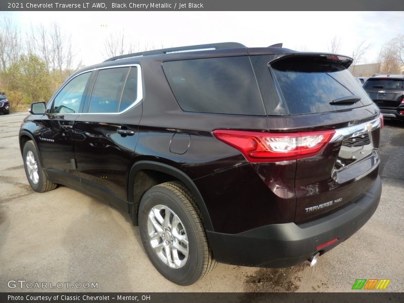 Black Cherry Metallic / Jet Black 2021 Chevrolet Traverse LT AWD