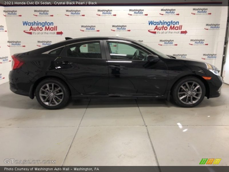 Crystal Black Pearl / Black 2021 Honda Civic EX Sedan