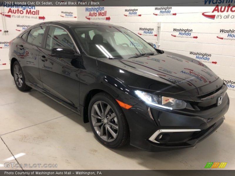 Crystal Black Pearl / Black 2021 Honda Civic EX Sedan