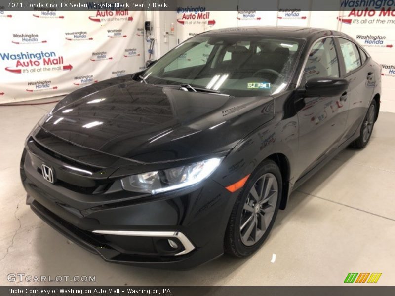 Crystal Black Pearl / Black 2021 Honda Civic EX Sedan