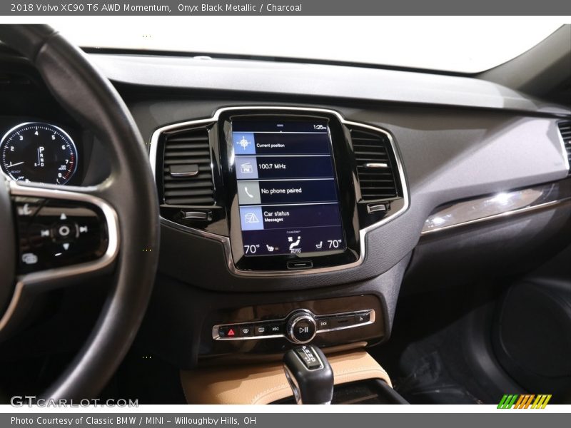 Onyx Black Metallic / Charcoal 2018 Volvo XC90 T6 AWD Momentum
