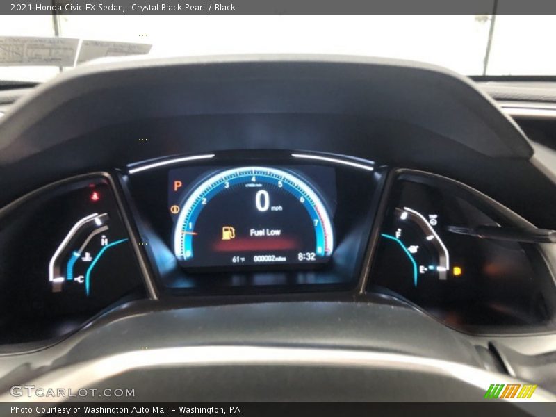 Crystal Black Pearl / Black 2021 Honda Civic EX Sedan