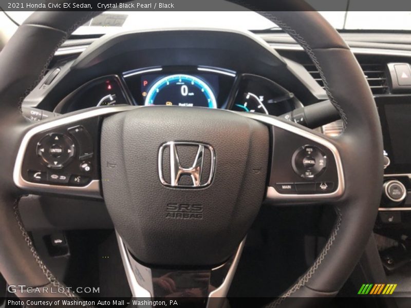 Crystal Black Pearl / Black 2021 Honda Civic EX Sedan
