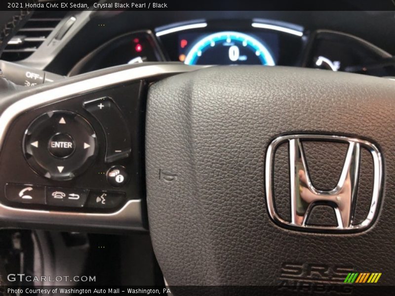 Crystal Black Pearl / Black 2021 Honda Civic EX Sedan