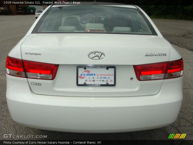 Powder White Pearl / Beige 2008 Hyundai Sonata GLS